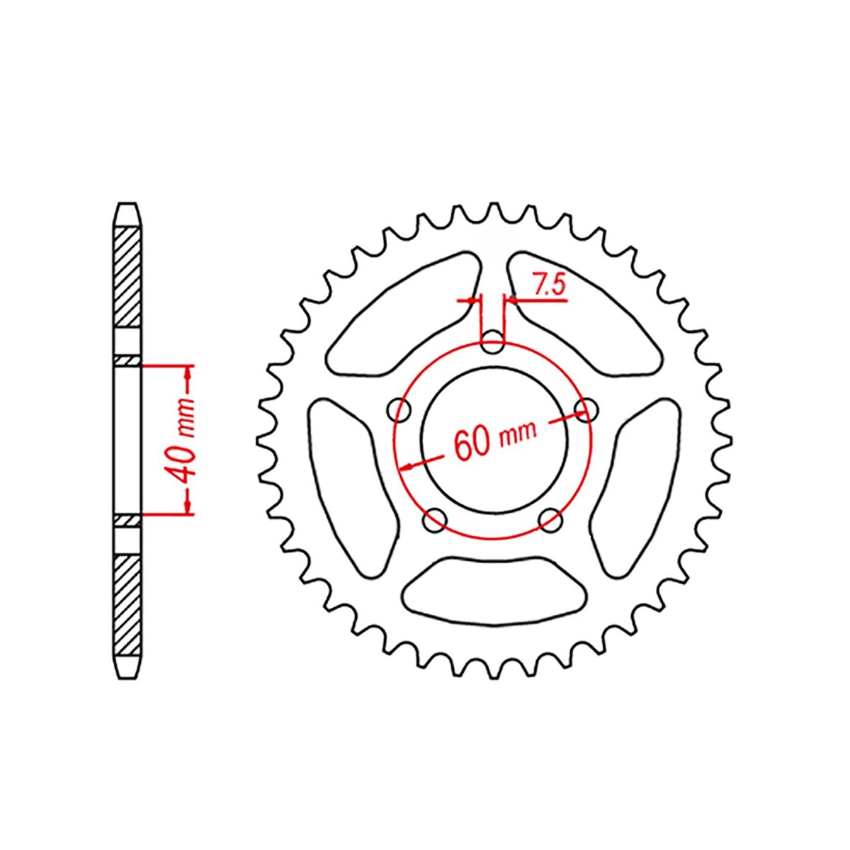 Ktm store 50 sprocket