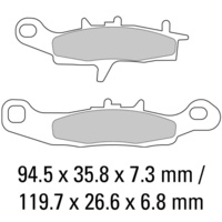 Ferodo Sintered Off Road Front Brake Pads for Kawasaki KL250 Stockman 2000-2017