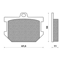 Newfren Front/Rear Brake Pad for Yamaha XS250 1978 to 1981 | XS360 1976 1977