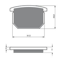 Front Brake Pads -Touring Sintered for Suzuki GS650E 1981 to 1983