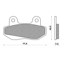 Front Brake Pads Touring Organic for Hyosung XRX125 1999 to 2006
