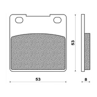 Newfren Brake Pads Touring Organic for Kawasaki Z250 1980-1985 | TWIN 1979-1982