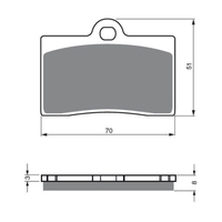 Front Brake Pads Road TT Pro Sintered for Aprilia RS250 1995 to 1997