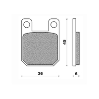 Rear Brake Pads Dirt Sintered for Italjet 180 Dragster 1998 to 2003