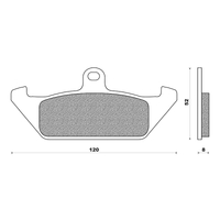 Front Brake Pads Touring Organic for Cagiva 750 Elefant 1987