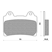 Front Brake Pads Touring Organic for Yamaha TRX850 1996 to 2000