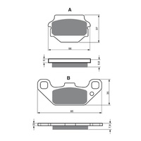 Front Newfren Brake Pads - Off Road ATV Sintered