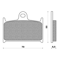 Front Brake Pads Touring Organic for Suzuki GSX-R400R 1988 to 1995