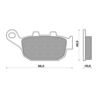 Rear Brake Pads Touring Sintered for Buell S1 Lightning 1998 to 1999