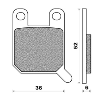 Rear Brake Pads Dirt Organic for Derbi 50 Senda RV 2002 to 2003