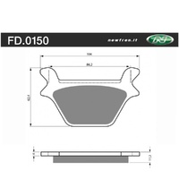 Rear Brake Pads Touring Sintered for HD 1340 FXR Super Glide 1987 to 1994