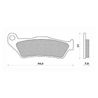 Front Brake Pads Dirt Organic for Sherco 5.1I Enduro 2005 to 2010