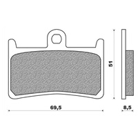 Newfren Front Brake Pads Touring Sintered