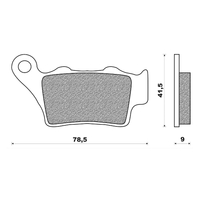 Rear Brake Pads Touring Organic for KTM 640 LC4 Enduro 2001 to 2003