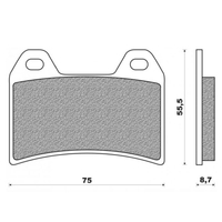 Front Brake Pads Touring Organic for Ducati 1000 DS Multi Strada 2003 to 2006