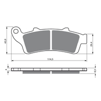 Front Brake Pads Touring Organic for Honda VTX1800C 2002 to 2009