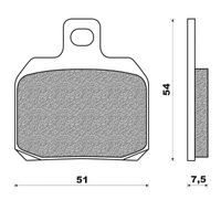 Rear Brake Pads Touring Organic for Ducati 1198 S 2009 to 2011