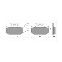 Rear Brake Pads ATV Sintered for Can-Am DS650 2000 to 2007