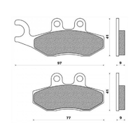 Rear Brake Pads Elite Organic for Piaggio/Vespa MP3 400 2008 to 2010