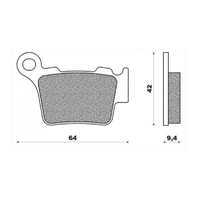 Rear Brake Pads Dirt Sintered for Husqvarna TC449 2011 to 2013