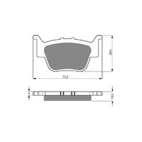 Rear Brake Pads ATV Sintered for Honda TRX650FA 2003 to 2005