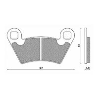 Rear Brake Pads ATV Sintered for Polaris 900 RZR XP 2011 to 2012