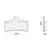 Frnt Brake Pads Touring Organic for Ducati 803 Scrambler Cafe Racer 2017 to 2019