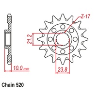 12T Suz RMZ450 13-14 Front Spkt   ( 1443 )