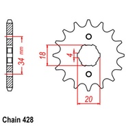 Optional Front Sprocket 13T for DAELIM VL 125 FL DAYSTAR II 2008-2016