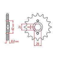 Front Sprocket Standard Gearing 16 Tooth