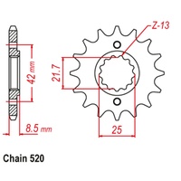 Standard Front Sprocket 14T