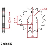 Front Sprocket Stealth High Performance Standard Gearing 13