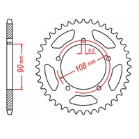 Standard Rear Sprocket 38T for DUCATI 750 F1 1986-1987