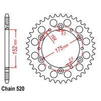 Optional Rear Sprocket 46T for Yamaha TT600S BELGARDIA K/START 1995-1998