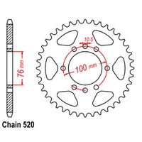 Optional Rear Sprocket 48T for Suzuki  DR500S 1981-1984