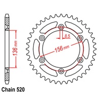 Optional Rear Sprocket 46T for GAS GAS MC250 2004-2006