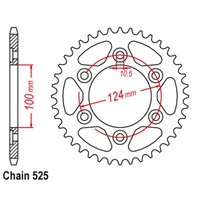 Optional Rear Sprocket 43T for DUCATI 944 ST2 SPORT TOURING 1997-2003