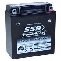 SSB 12V V-Spec Dry Cell AGM 125 CCA Battery 1.9 Kg for Yamaha RD400 1976 to 1980