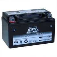 SSB 12V AGM 210 CCA Battery 2.9 Kg for Aprilia 1000 Tuono V4R 2011 to 2014