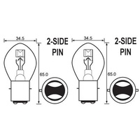 Headlight Bulbs | Two | 6V | 35/35W Euro Base | Ba20D