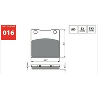 Goldfren Sintered Rear Brake Pad   for Suzuki GSX-R1100 1986-1992