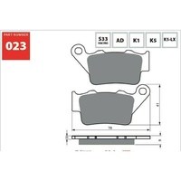 Sintered Dual Sport Rear Brake Pads for BMW F800 ST 2006 to 2012 