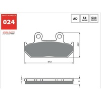 Goldfren Sintered Dual Sport Front Brake pad