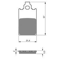 BRAKE PADS GOLDFREN GF115 - S3