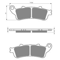 Front Brake Pads Goldfren GF135 - S3