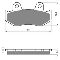 Rear Brake Pads Goldfren GF188 - S3