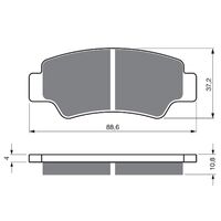 Brake Pads Goldfren GF390 - K5