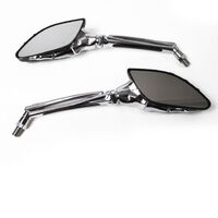 WHITES MIRROR UNI SKELETON HAND CHR/BLK 10mm (PAIR)