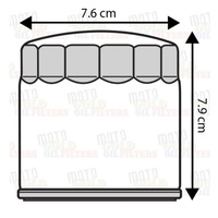 MOTORCYCLE OIL FILTER for BMW K100 1983 to 1994 REPLACEMENT HF163