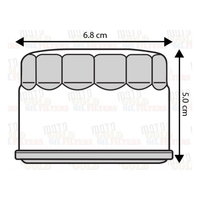 Motorcycle Oil Filter for Yamaha YFM660R Raptor 2001 to 2005